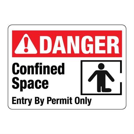 ANSI DANGER Confined Space Entry By Permit Only